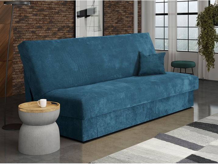 MIRJAN24 Schlafsofa Adela Mini Cord, mit Schlaffunktion und Bettkasten, Aufklappbar, Bonellfeder