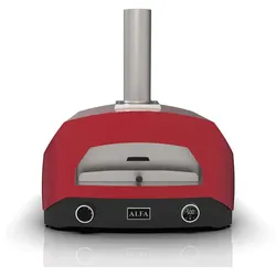 Alfa Forni EVO Hybrid-Pizzaofen Flüssiggas (LPG)/Holz, Rubin Rot