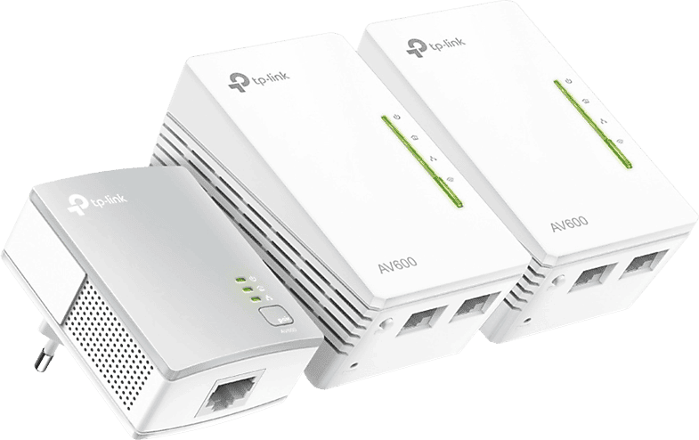 REACONDICIONADO Seminuevo Muy bueno Adaptador PLC - TP-Link TL-WPA4220 TKIT, Pack de 3 unidades, WiFi 300 mbps, 2 Ethernet 10/100Mbps, Blanco