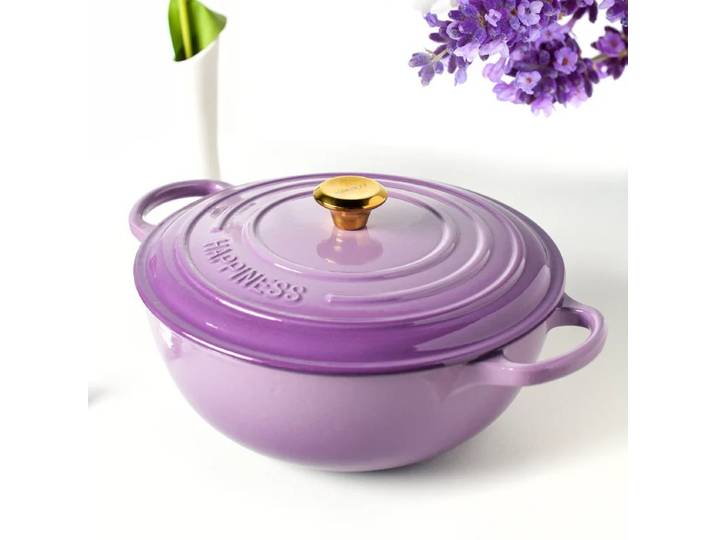 Casserole en fonte émaillée, ustensiles de cuisine, casseroles et poêles en fonte non revêtues, accessoires de cuisine, casseroles antiadhésives pour la cuisson, hot pot