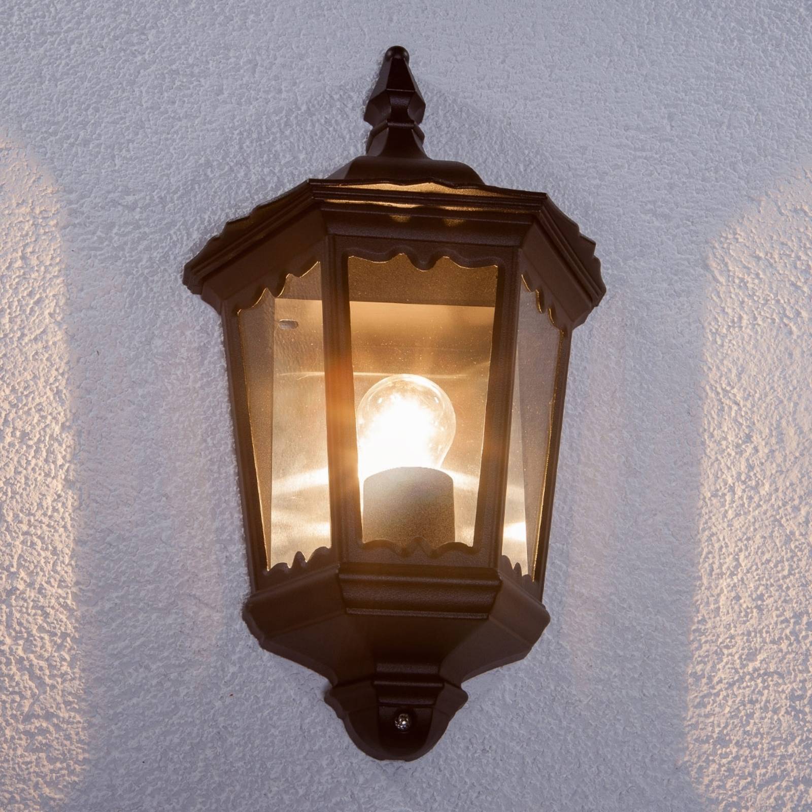 Udendørs væglampe LIEVA Lindby, Sort, Aluminium, Antik