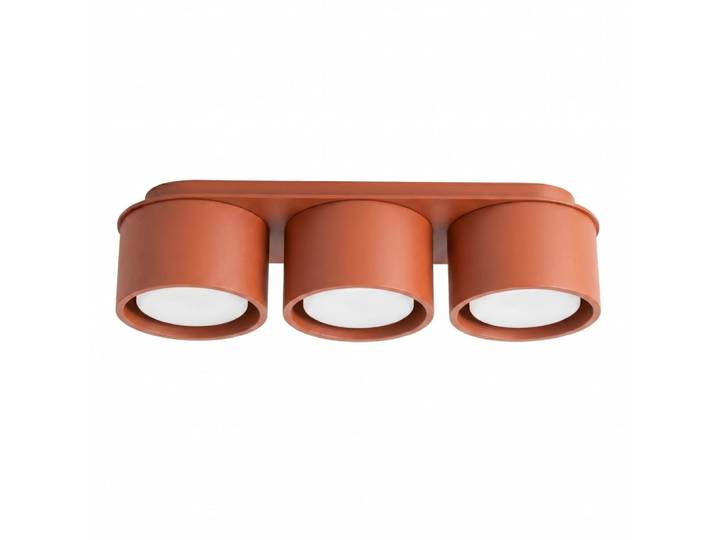 Plafonniers aluminium ocre rouge h 8.2 cm