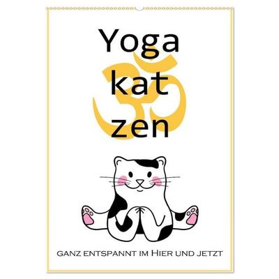 Yogakatzen - ganz entspannt im Hier und Jetzt (Wandkalender 2026 DIN A2 hoch), CALVENDO Monatskalender