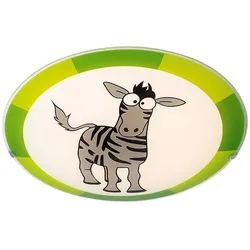 Decken Kinder Lampe Wand Beleuchtung Spiel Zimmer Motiv Zebra Muster Streifen grün grau EGLO 94457