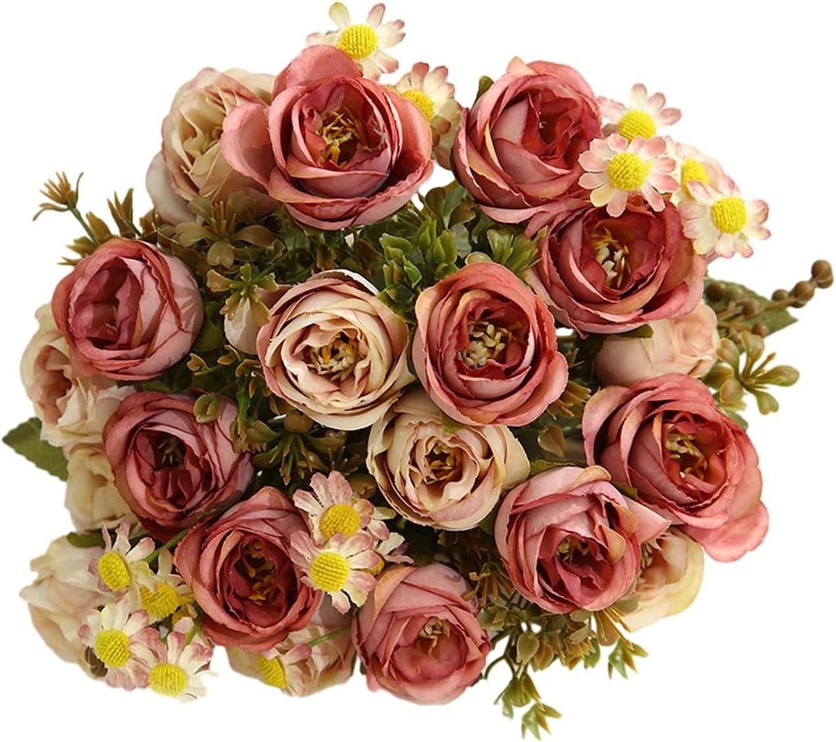 Realistisch Kunstbloemen Boeket Roze - 30 cm Lengte