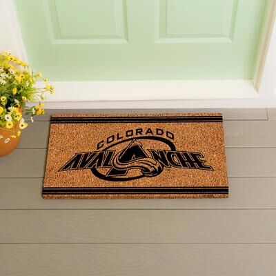 Evergreen Colorado Avalanche Monochrome Indoor/Outdoor Coir Door Mat
