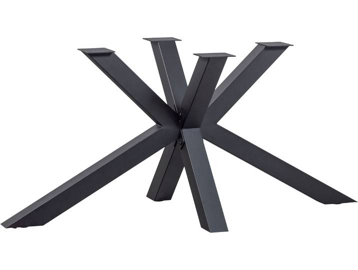 Tischbein WOOOD Tablo Kreuzform Metall mit Pulverbeschichtung B 159 x T 77 x H 72 cm , schwarz, B:159cm H:72cm T:77cm, Tischbeine, Tischbein, Tragkraft 150 kg, kompakte Kreuzform, einfach zu montieren