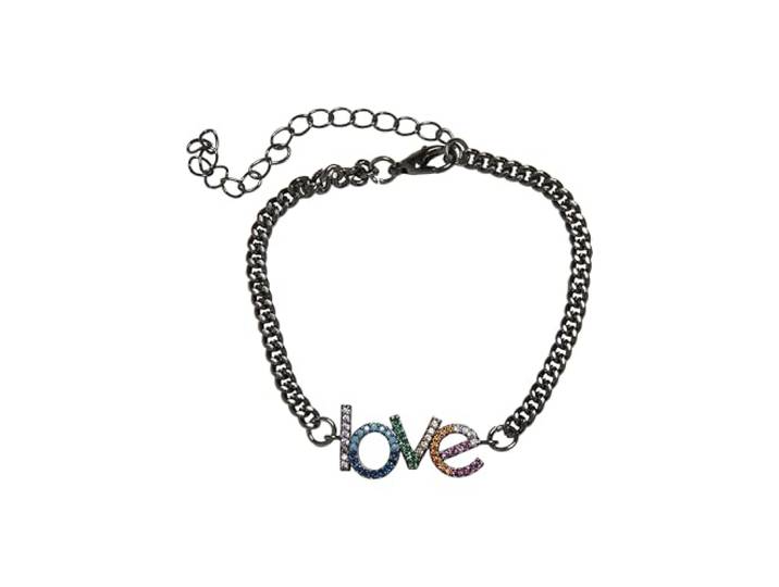 Urban Classics Unisex armband Love Bracelet Gunmetal L/XL