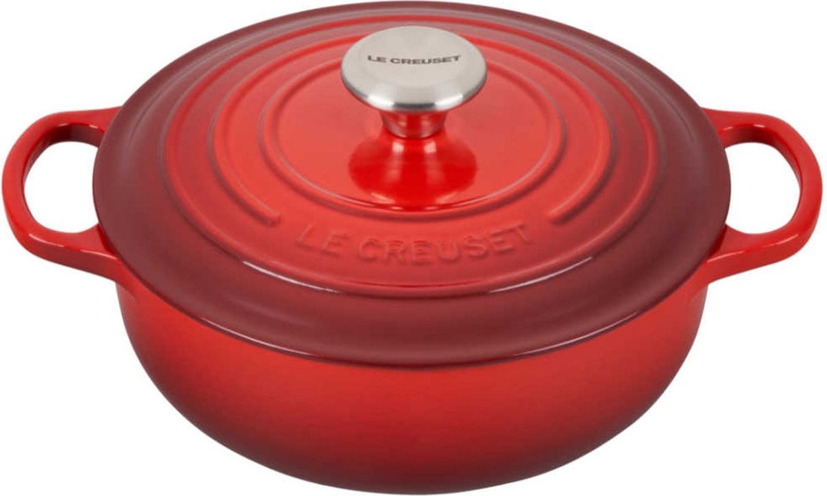 Le Creuset Signature Geëmailleerde Gietijzeren Sauteuse Oven, 3,3 l, Cerise