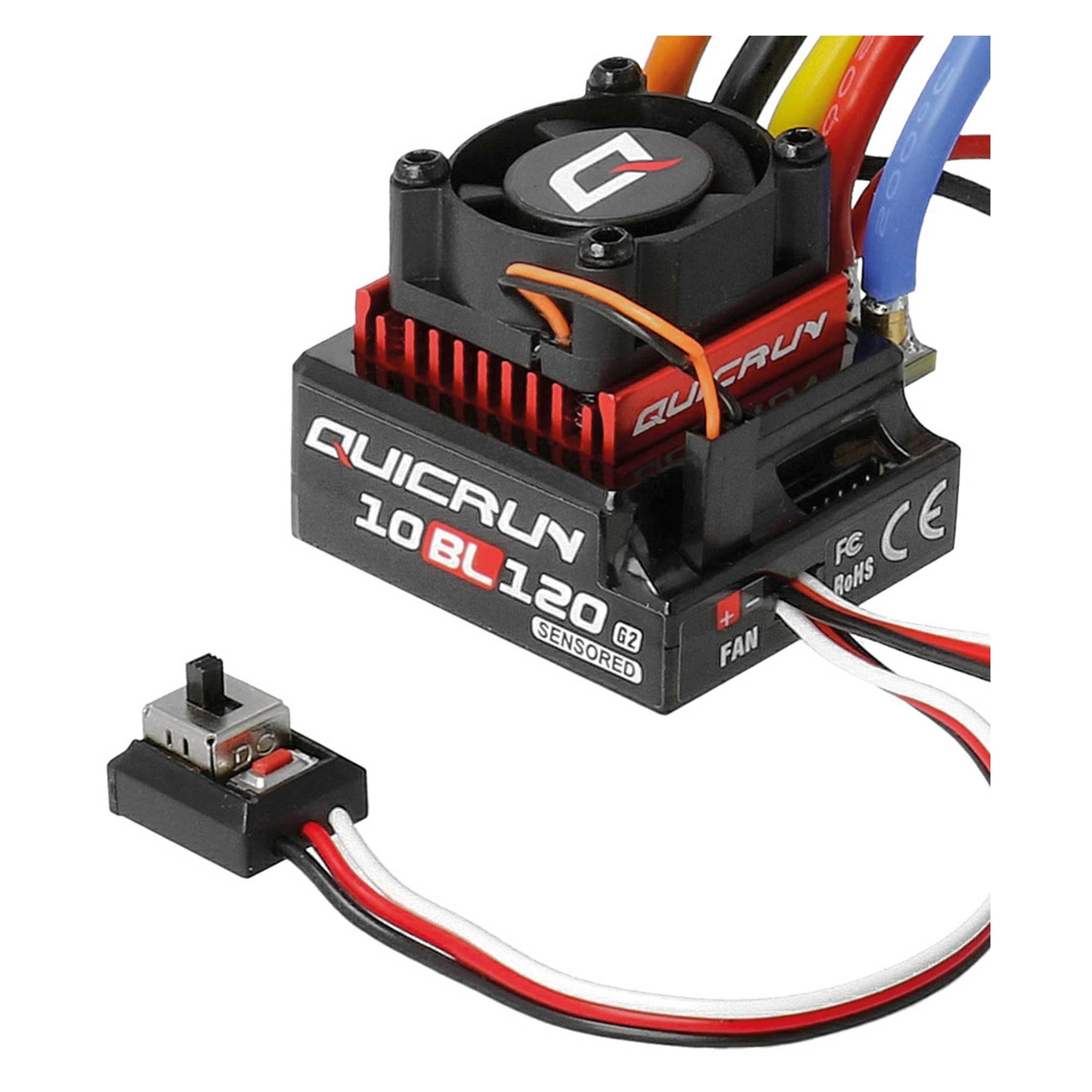 Hobbywing QuicRun 10BL120 G2 120A Sensored Regler 2-3s (HW30125002)