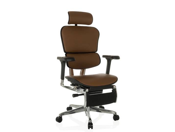ERGOHUMAN PLUS LEGPRO GEN2 Leder - Luxus Chefsessel Braun