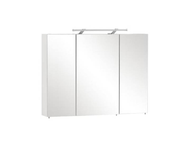 Schildmeyer 124889 Armoire De Toilette avec Miroir\, Panneau De Particules Revêtu De Mélamine\, Blanc\, 100 x 16 x 75 cm