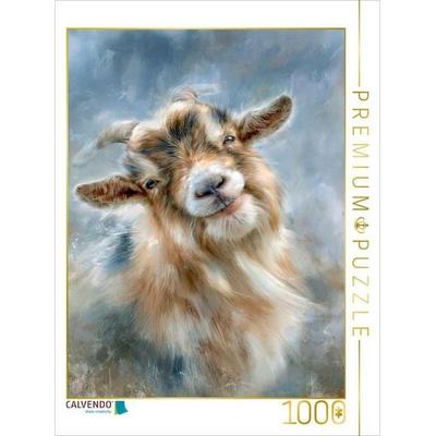 CALVENDO Puzzle Ziege, ein sanftes Lächeln, das zu Herzen geht | 1000 Teile Lege-Größe 64 × 48 cm Foto-Puzzle für glückliche Stunden