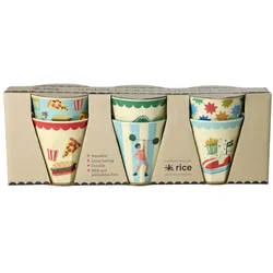 RICE Kleine Kinder Becher Fun Fair - 6er Pack, 6 x 160 ml, mint