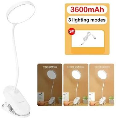 Uplift Picks LumiFlex Rechargeable Folding Clamp Desk Lamp With Touch Dimming Reading Light 3600 Mah