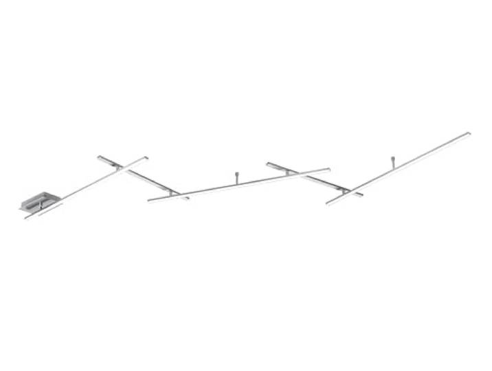 Trio Leuchten LED Deckenleuchte Indira 674610507, Metall, Nickel matt, Acryl weiß, 3 x 6 Watt & 2 x 3.5 Watt, Länge max. 245cm