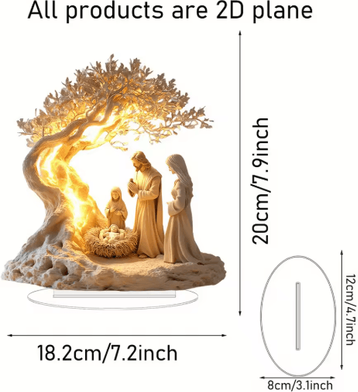 Inspire Picks LifeRoots Acrylic Tree Of Life Family Decor Newborn Keepsake Desktop Ornament a m