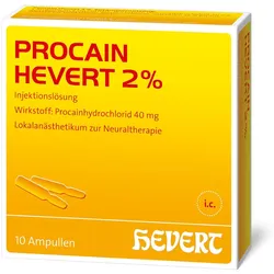 PROCAIN Hevert 2% Injektionslösung Ampullen 10X2 ml