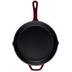 Salter BW13773R 26cm Cast Iron FryPan, Red, Pfanne + Kochtopf, Rot