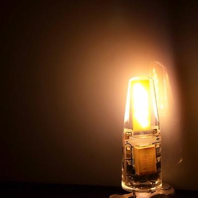 10 stücke dimmbare g4 led-lampe kristall saphirlampe 2 watt 3 watt ac/dc12-24v led cob kronleuchter led lichtquelle silikon birne hause beleuchtung