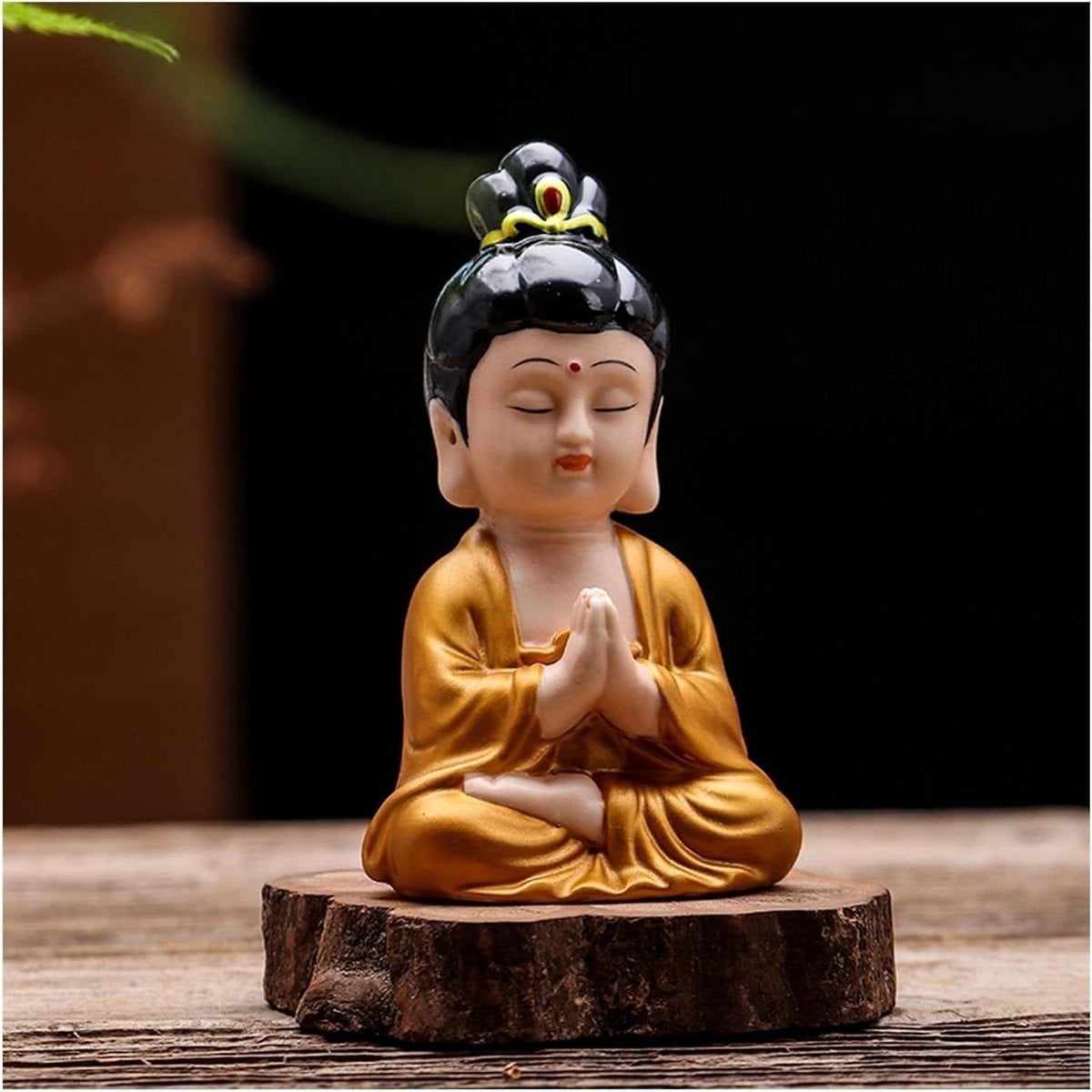 Handgemaakt Keramisch Boeddha Beeld Ornament voor Meditatie Decoratie - C