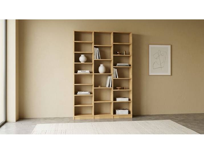 Breites schlichtes Bücherregal Buche Natur geölt