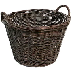 Siena Garden Weidenkorb Ø 40x27 cm, Material aus ungeschälter Weide in natur