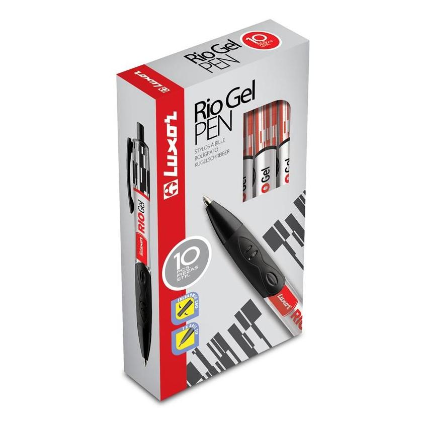 Luxor Ballpoint pen Gel Pen 7813/10, red, 0.7 mm (1x) (54036437)