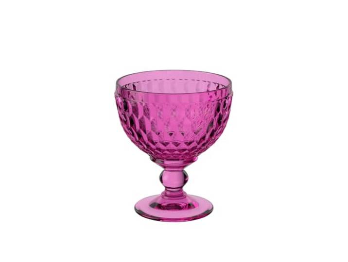 Villeroy & Boch - Boston Berry coupe à champagne/coupe à dessert\, 250 ml\, coupe en cristallin pour le champagne et les gourmandises\, résistant au lave-vaisselle\, rose