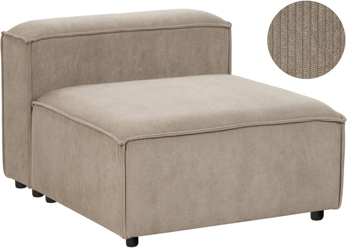 Beliani Middelstuk Corduroy Lichtbruin