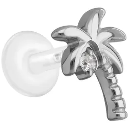 PTFE Labret mit Innengewinde + Titan-Aufsatz PALME