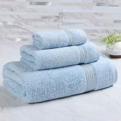 Home City, Inc.-Bath Heritage Bath Towel Set Bath Hand Wash, Bath Hand Wash, Light Blue