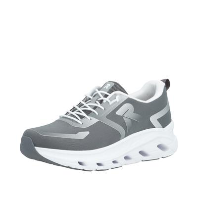 Slip-On Sneaker RIEKER, Herren, Gr. 45, Textil, grau, Schuhe, Sportschuh, Freizeitsneaker, Halbschuh zum Schlupfen