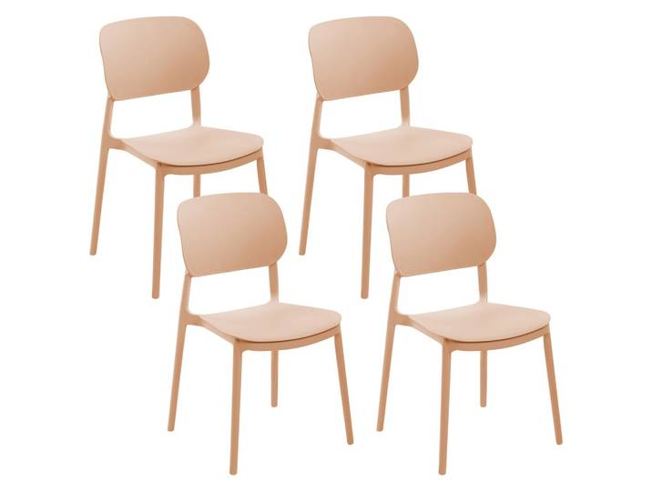 GARTENSTUHL 4er-Set Sandbeige Tupiza