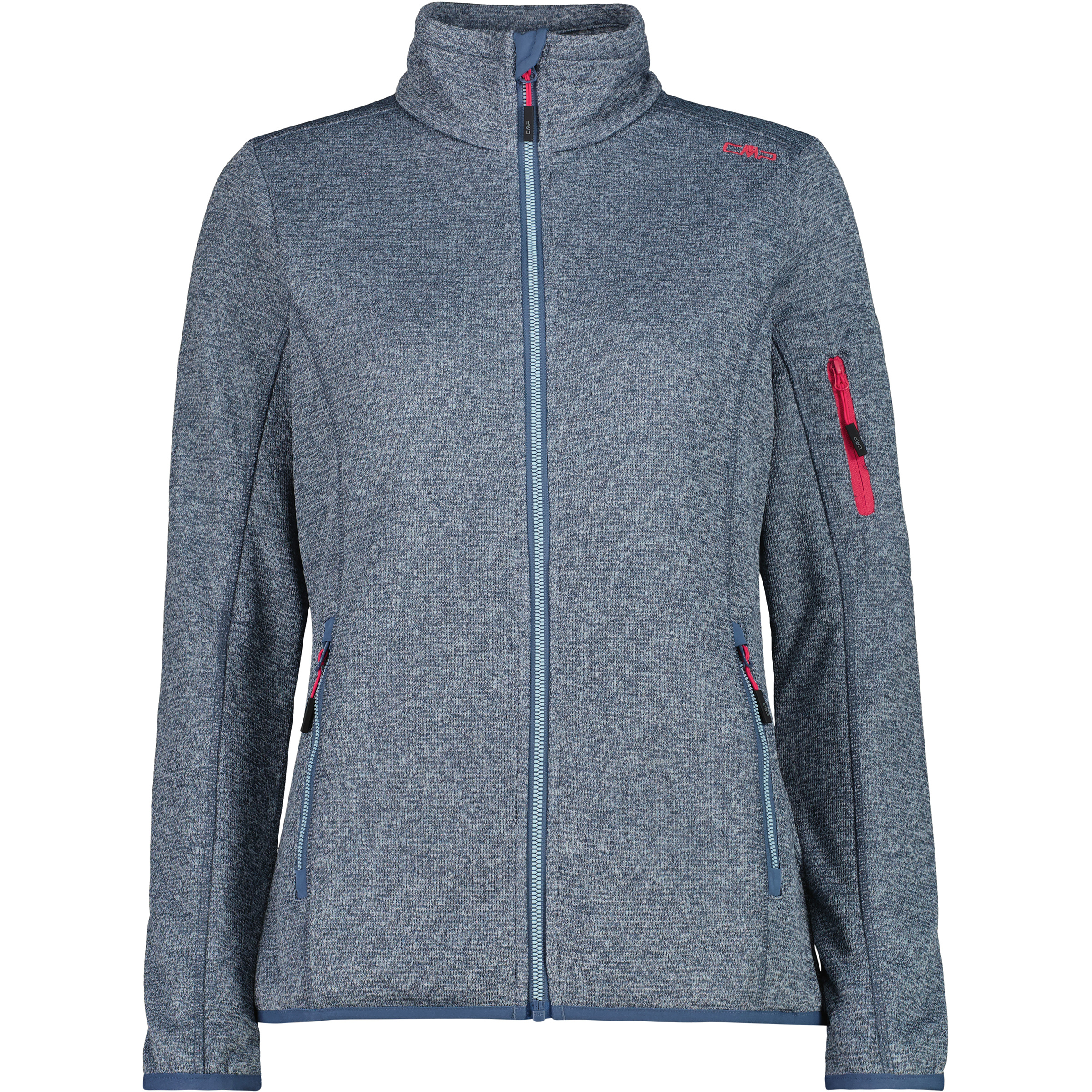 CMP Knitted Mesh Damen Fleecejacke blau Größe XL Trekking Atmungsaktiv