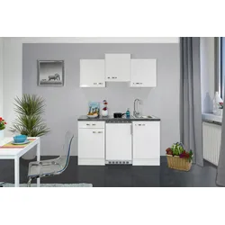 Miniküche in Weiß/Schieferfarben