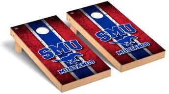 Skip's Garage Southern Methodist University SMU Mustangs 2x4 Pro Cornhole Boards - V9