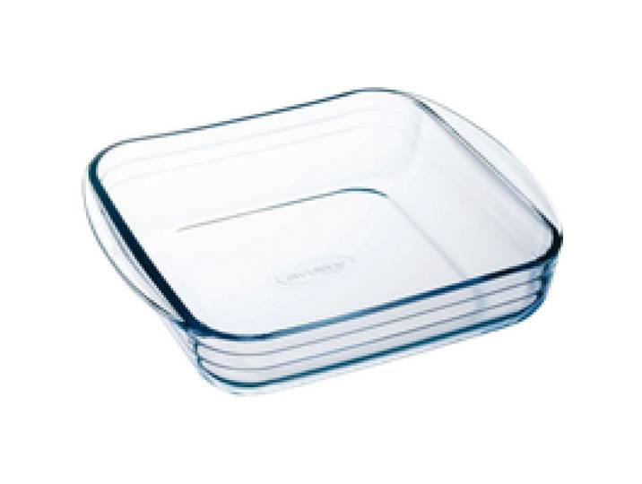Plat à four carré en verre 21 cm