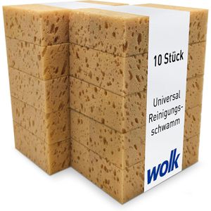 Wolk Autoschwamm Reinigungsschwamm 1000159 , aus Schaumstoff, Waschschwamm, 17 x 12 cm, zur Fahrzeugreinigung, 10 Stück