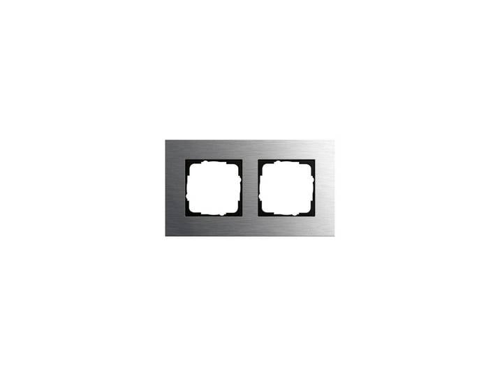 GIRA Abdeckplatte Gira Abdeckrahmen 2fach edelstahl 0212219