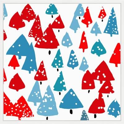 Amanti Art Forest Trees by Jenny Frean (22 x 22 in.), Framed Canvas Wall Art Print - Sylvie White
