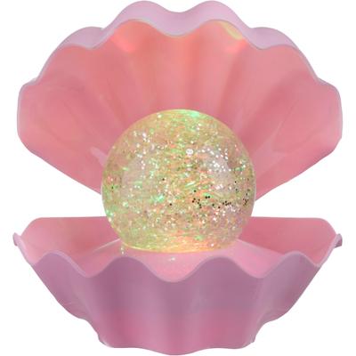 JUST LIGHT LED Tischleuchte "ARIELLE", rosa, H: 15cm, 1 Stk., Leuchten, Glaskugel mit wunderschönem Glitzereffekt, LED Tischleuchte
