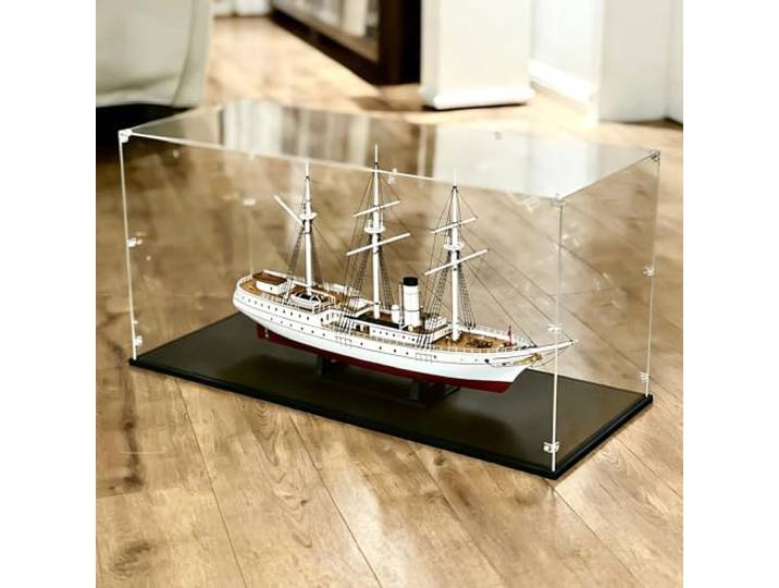 Acryl Vitrine UV-geschützte, Stapelbare Acrylvitrine, Rechteckige, Montierte Figurenvitrine, Alternative Glasvitrine für Modelle/Puppen/Spielzeug(80x30x30cm/31x12x12in)