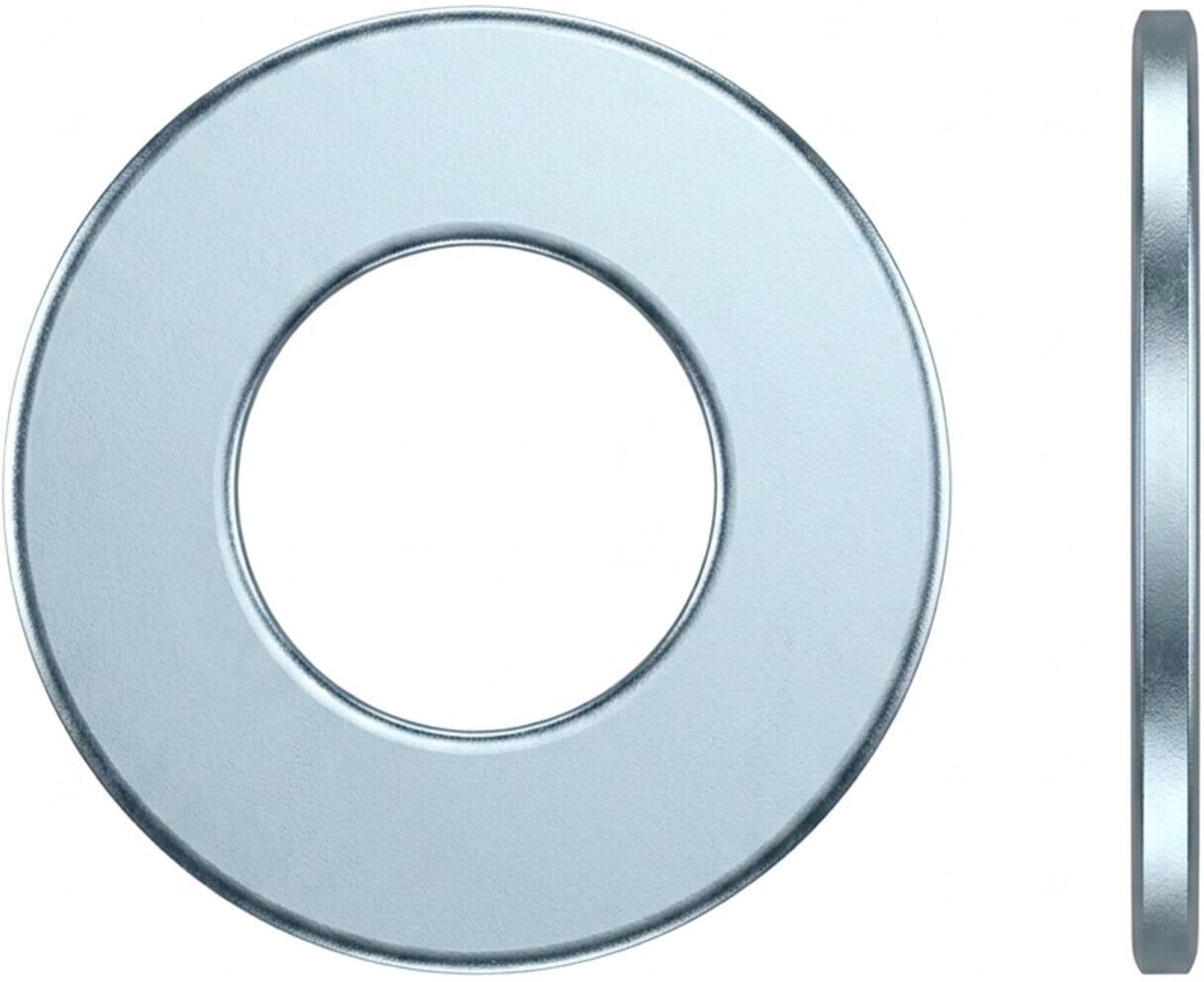 Industrial Quality Supplies DIN126/ISO 7091 Unterlegscheibe Stahl 26mm galvanisch verzinkt ohne Fase, zum Unterlegen von Schrauben oder Muttern ohne Kantenbeschädigung, 1260100000000 (001260100260000)