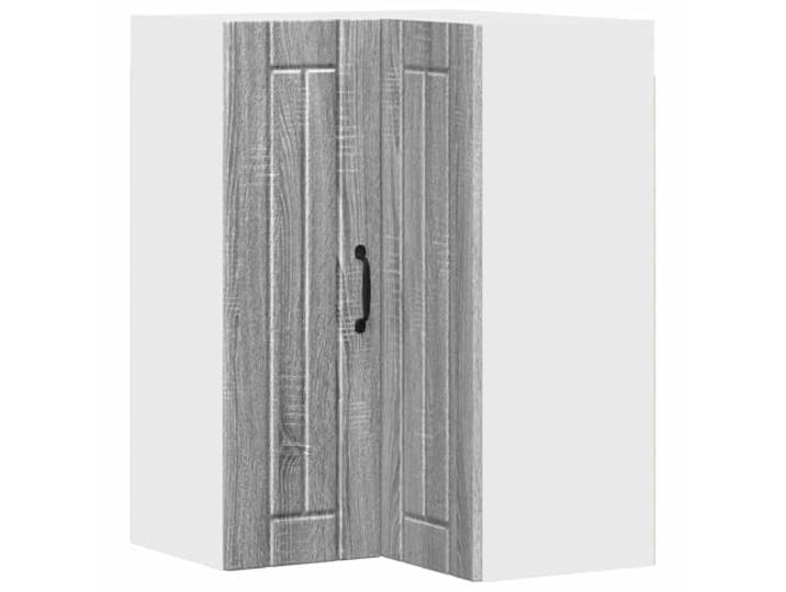 IBUQDDV Wand-Eckschrank Lucca Graues Sonoma 57 x 57 x 80 cm Holzwerkstoff, Innenbereich, rechteckige Form, minimalistisches Design, robuste Rahmenkonstruktion