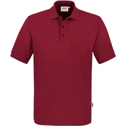 Pocket-Polo-Shirt "PERFORMANCE" 812 - XS - weinrot