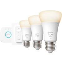 White Starter-Kit E27, LED-Lampe drei Lampen, eine Hue-Bridge, ein Dimmschalter, ersetzt 75 Watt