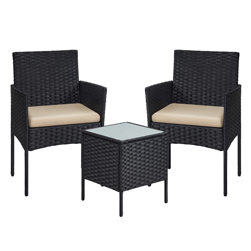 SONGMICS Gartenmöbel-Set mit Tisch und 2 Stühlen B34GGF003B01