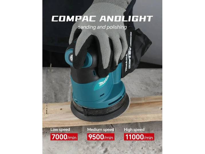 Ponceuse sans fil Makita DBO180Z 18V sans balais – Outil de polissage et de finition multi-surfaces pour bois, plâtre, métal et peinture