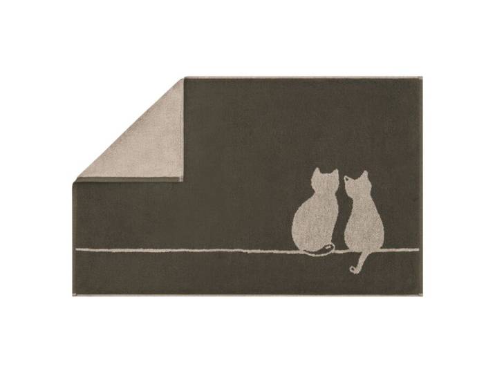 Cawö Badevorleger Cute Cats, 50x80 cm anthrazit-grau